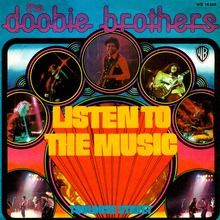 The Doobie Brothers – “Listen To The Music” German single cover (1974)
