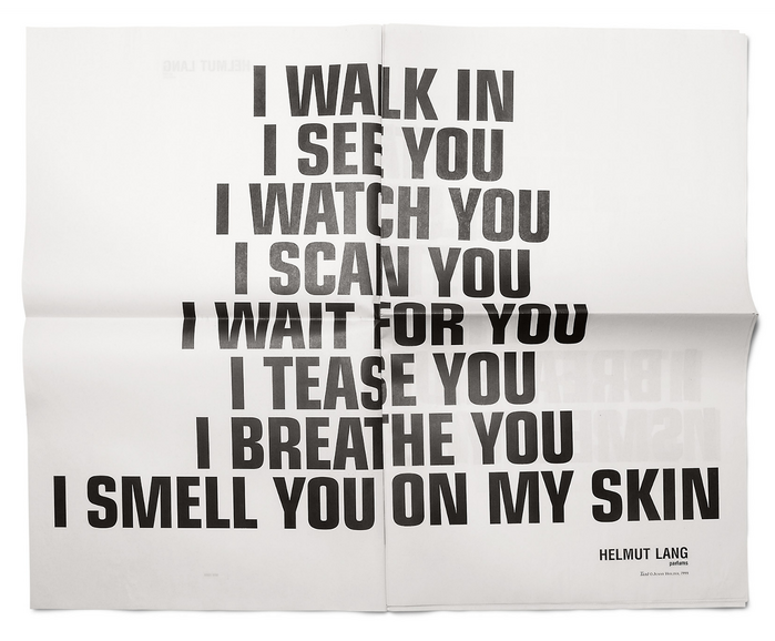 Helmut Lang perfume ad campaign 1