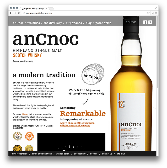 anCnoc Highland Single Malt Scotch Whisky 12