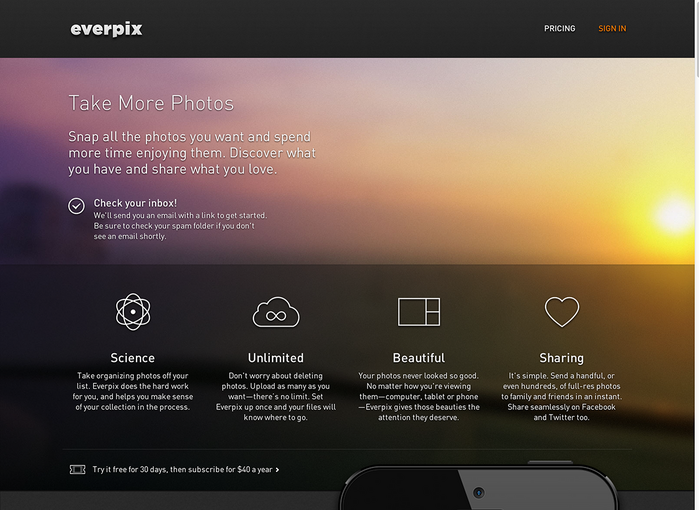Everpix Website and Web App 3