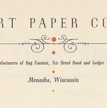 Gilbert Paper Company letterhead