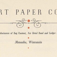 Gilbert Paper Company letterhead