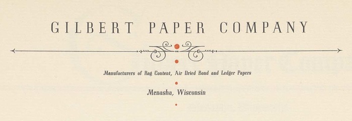 Gilbert Paper Company letterhead 2