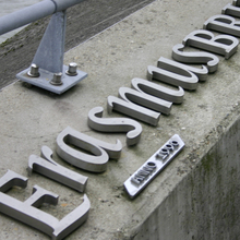 Erasmusbrug lettering, Rotterdam