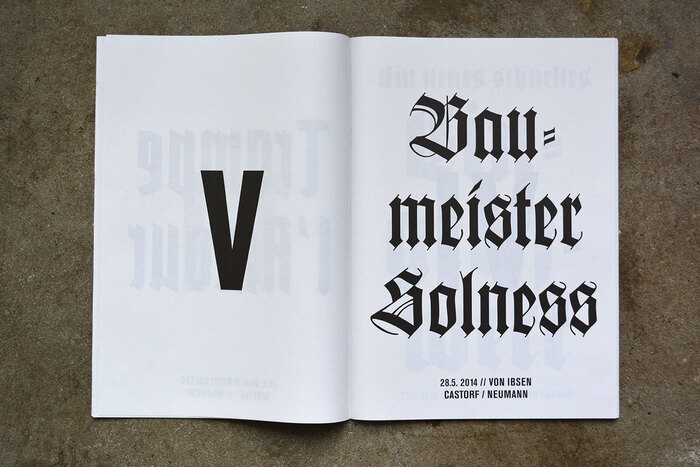 Baumeister needs a ‘long s’, and ideally an ‘ſt’ ligature. Wilhelm-Klingspor-Schrift indeed has such a ligature, even in the digital versions. Furthermore, in German blackletter, there can never be two ‘round s’ in a row. At the end of words, a double ‘s’ becomes an eszett: Solneß.
