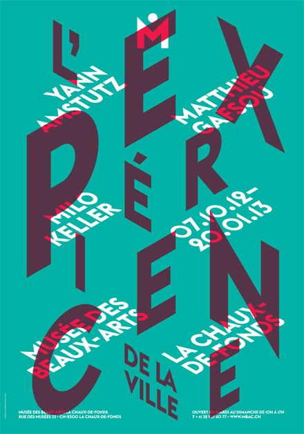 Posters for Mus&eacute;e des Beaux-Arts, La Chaux-de-Fonds (2010&ndash;2013) 5