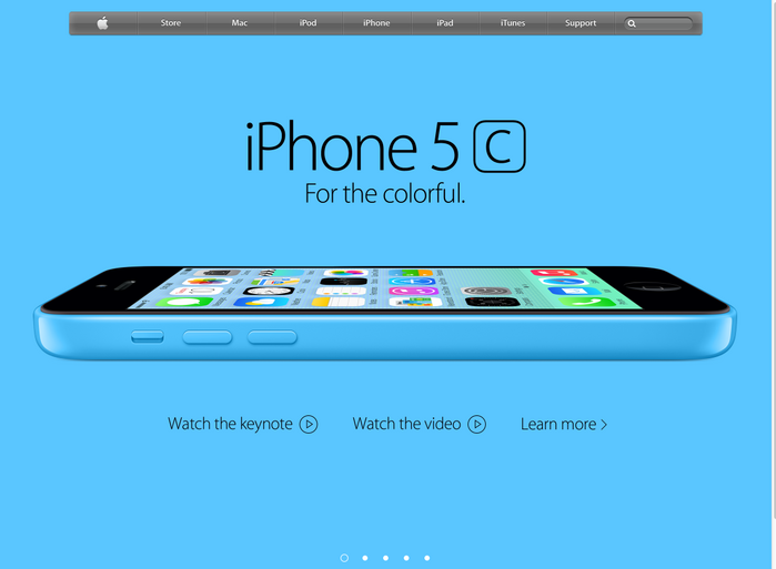 Apple.com homepage