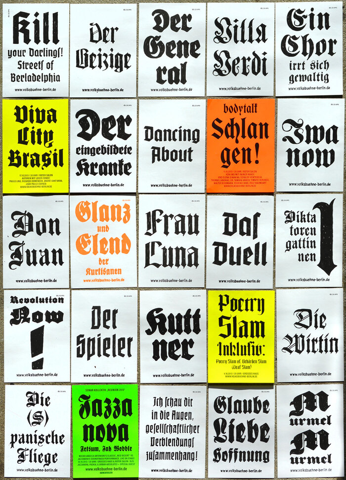 Volksbühne Berlin flyers and leaflets 1