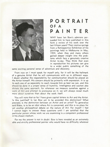 <cite>The Art of Ian Bow:</cite> “Portrait of a Painter”