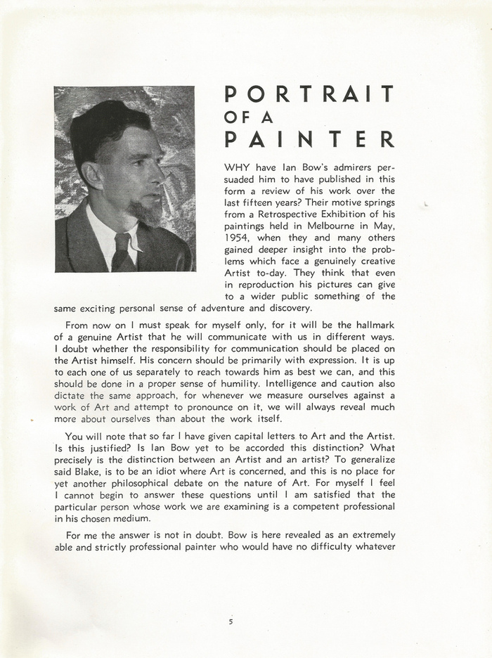 The Art of Ian Bow: “Portrait of a Painter”