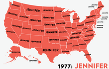 Map: Six Decades of the Most Popular Names for Girls, State-by-State