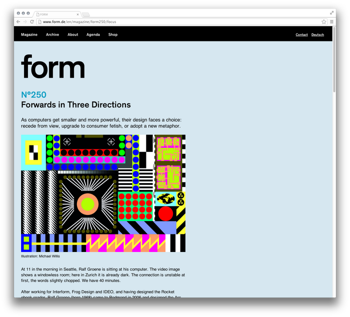 Form magazine website 3