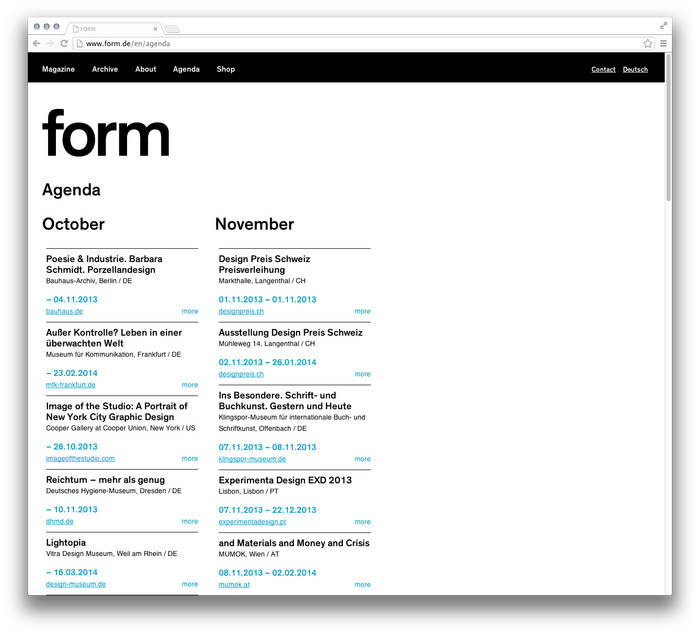 Form magazine website 5