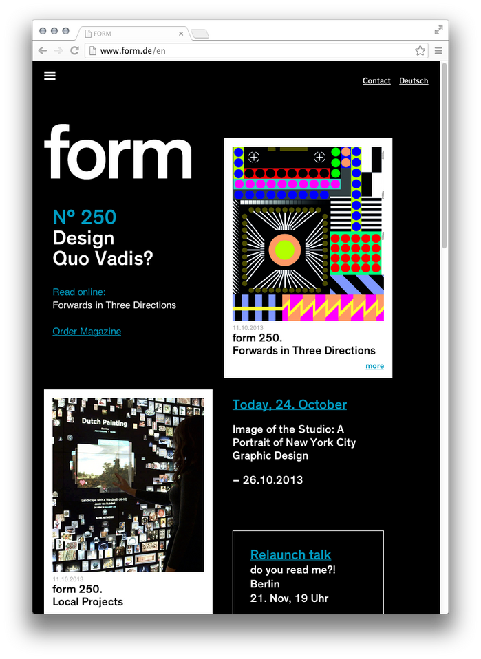 Form magazine website 6