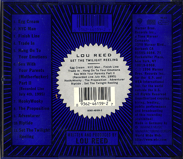 Lou Reed – Set the Twilight Reeling album art 3