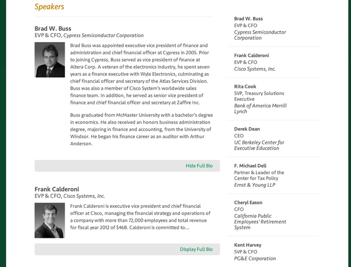 Evanta website 4