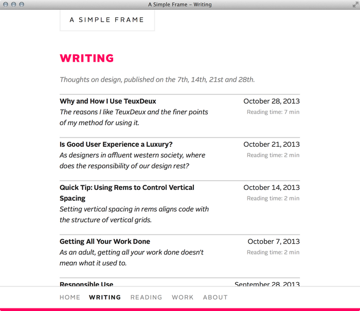 A Simple Frame website 3