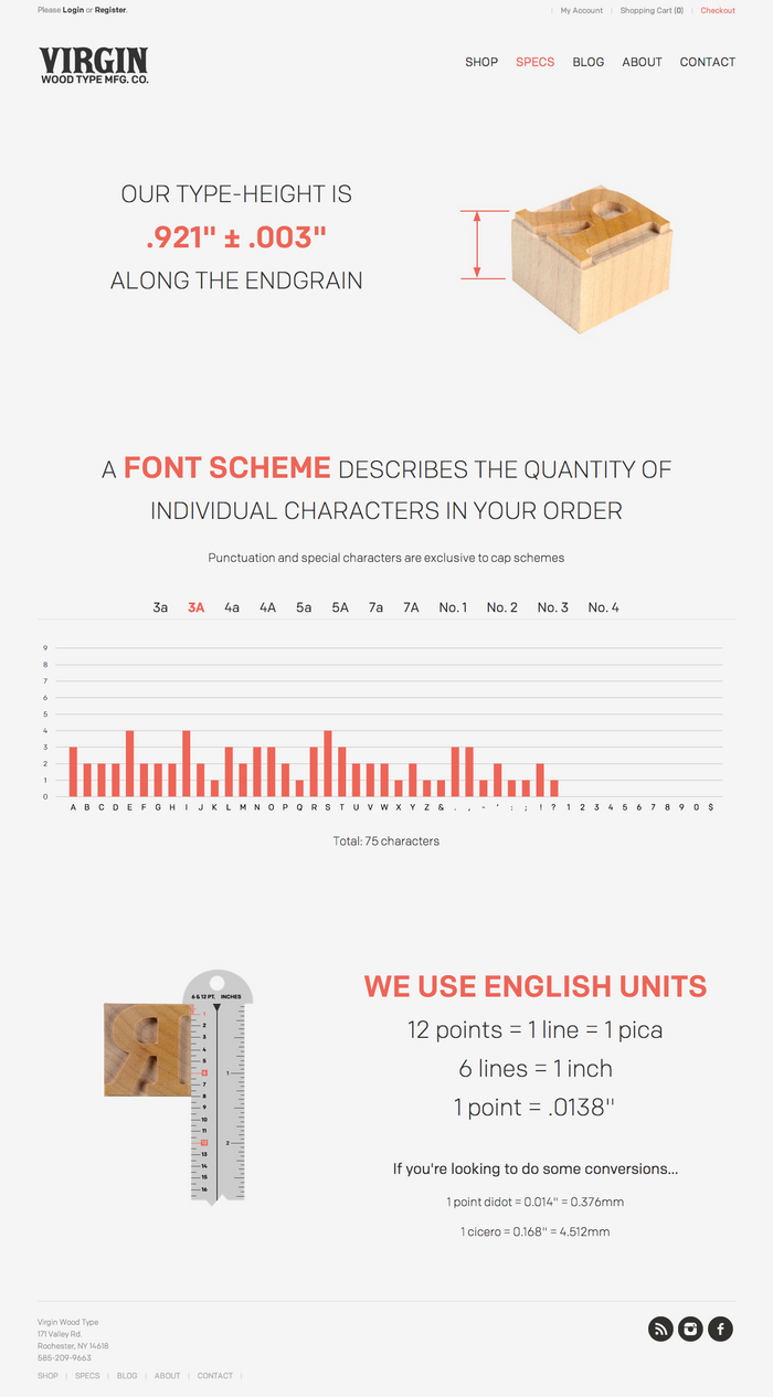 Virgin Wood Type Website 4