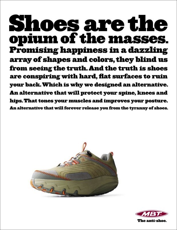 “The anti-shoe” campaign for MBT 2