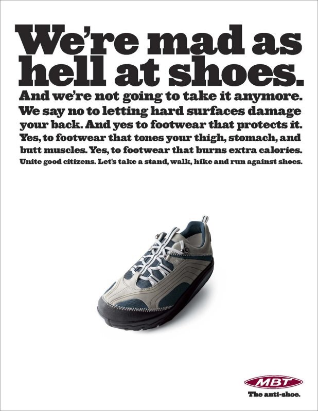 “The anti-shoe” campaign for MBT 4