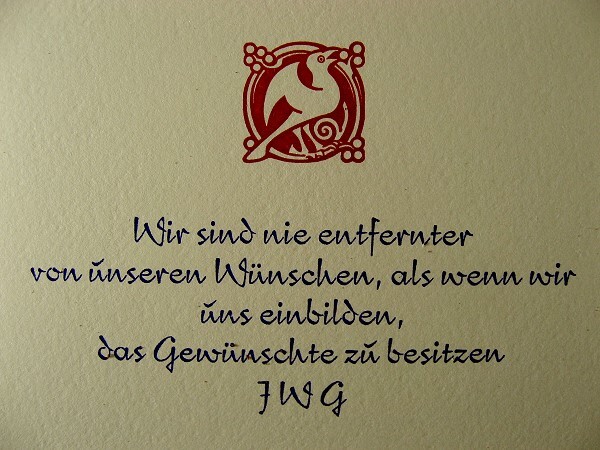 Goethe aphorism card 2