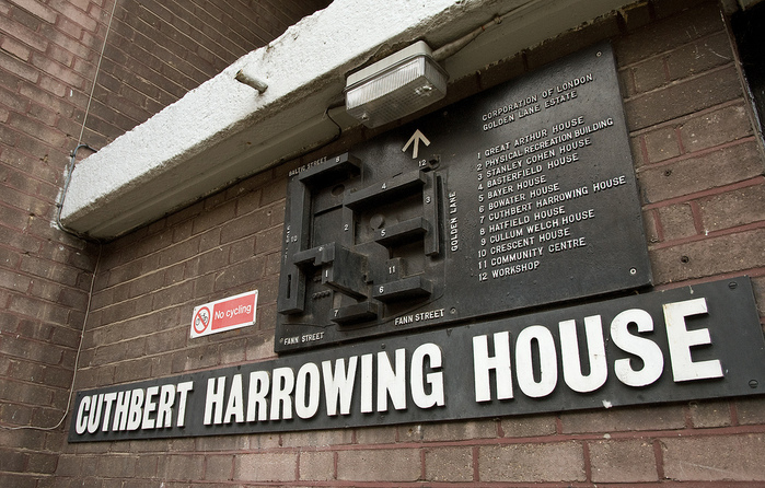 Golden Lane Estate Map: Cuthbert Harrowing House