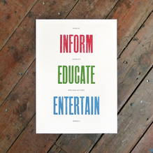 Public Service Broadcasting –  <cite>Inform, Educate, Entertain</cite> album release poster