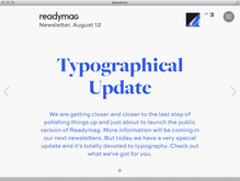 Readymag Newsletter