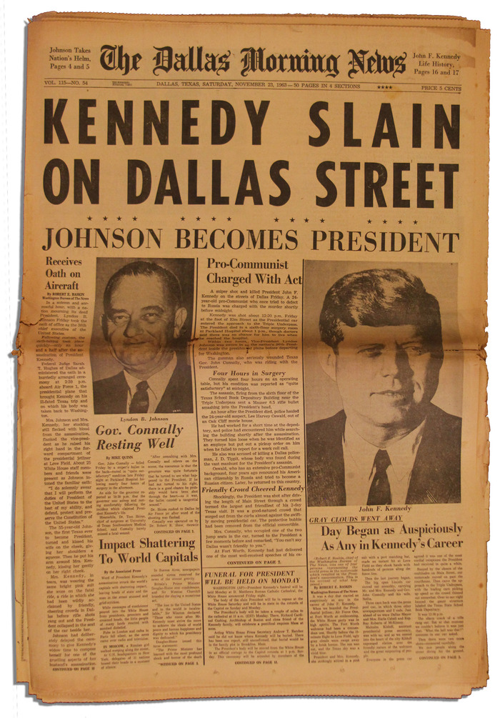 Dallas Morning News, Nov. 23, 1963 1