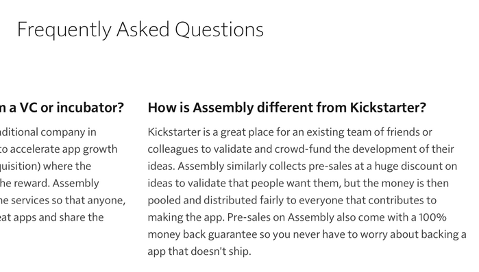 Assembly website 2