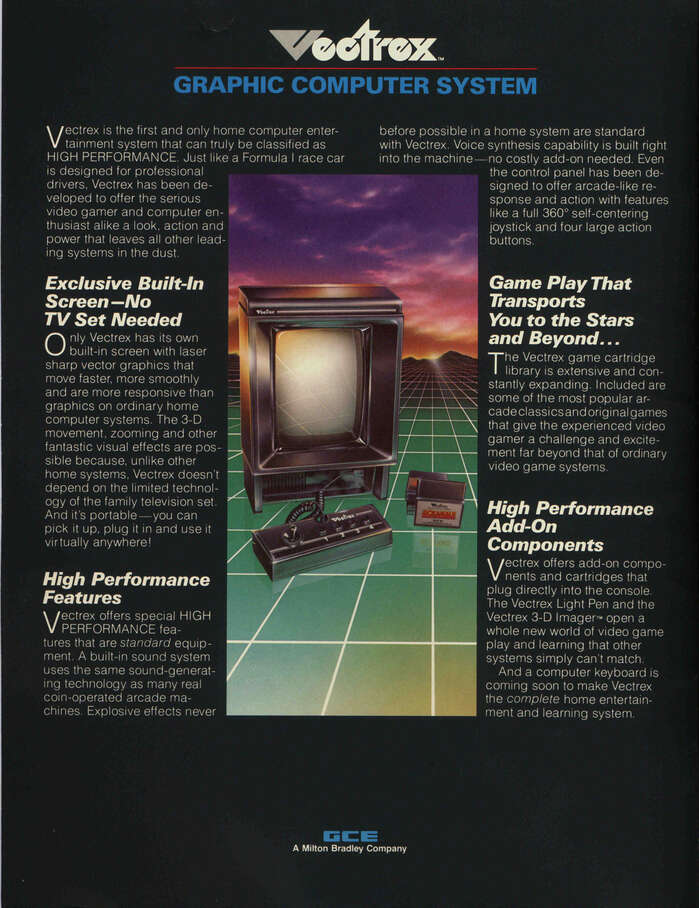 Vectrex Graphic Computer System brochure 3