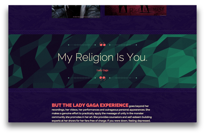 Lady Gaga feature website 3