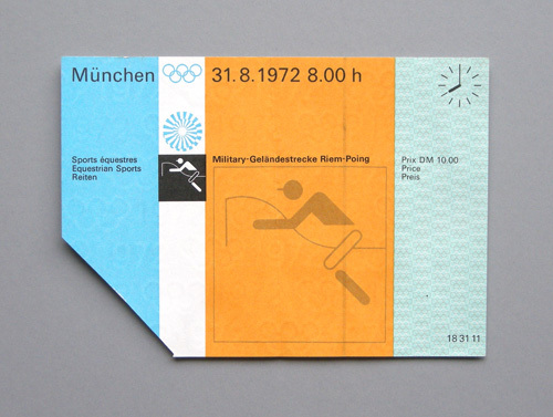 1972 Munich Olympics tickets 1