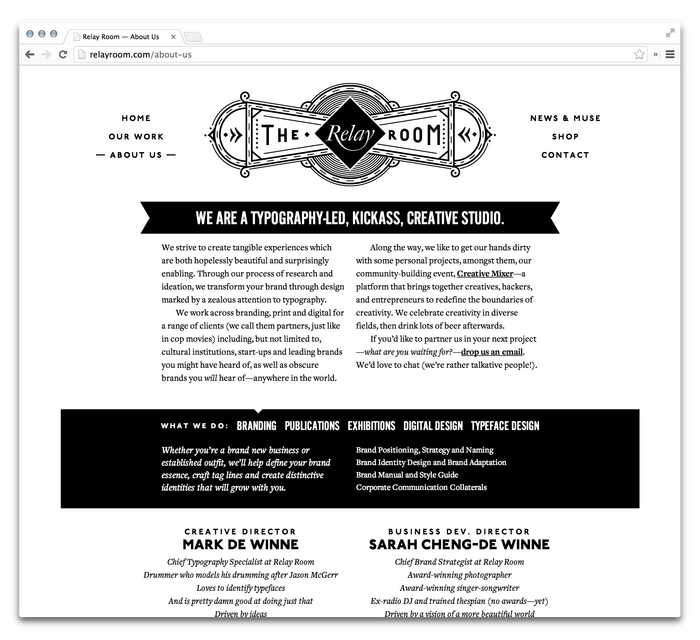 Relay Room website 3