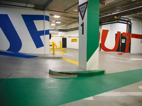 Eureka Tower parking garage signs 5