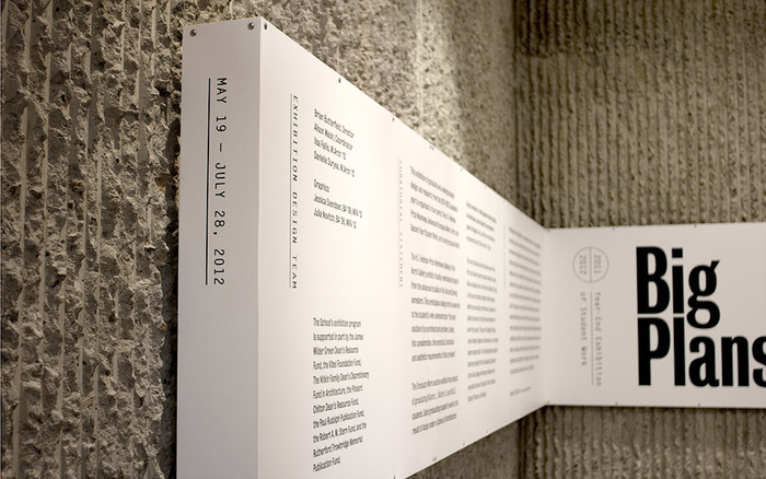 Big Plans exhibition design 2