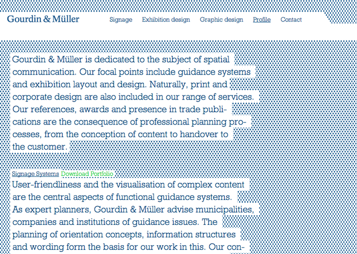 Gourdin &amp; Müller website 2