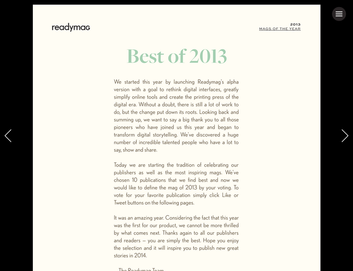 Readymag: 2013 Mags of the Year 5