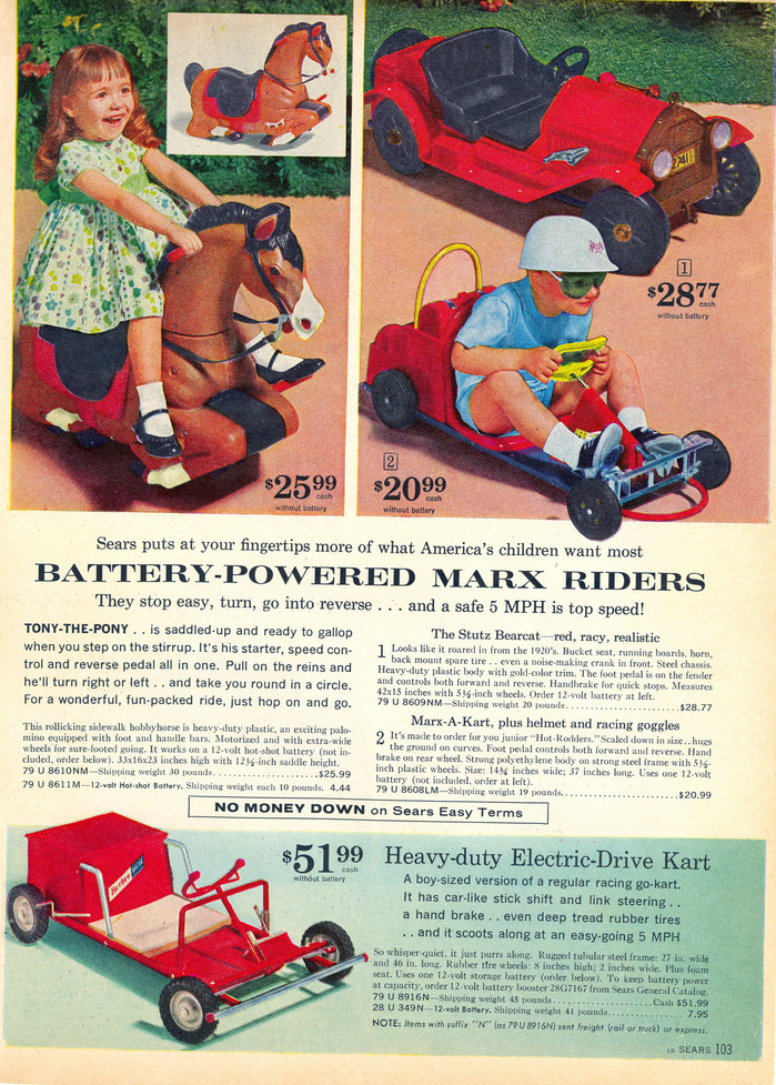 “Battery-powered Marx Riders”