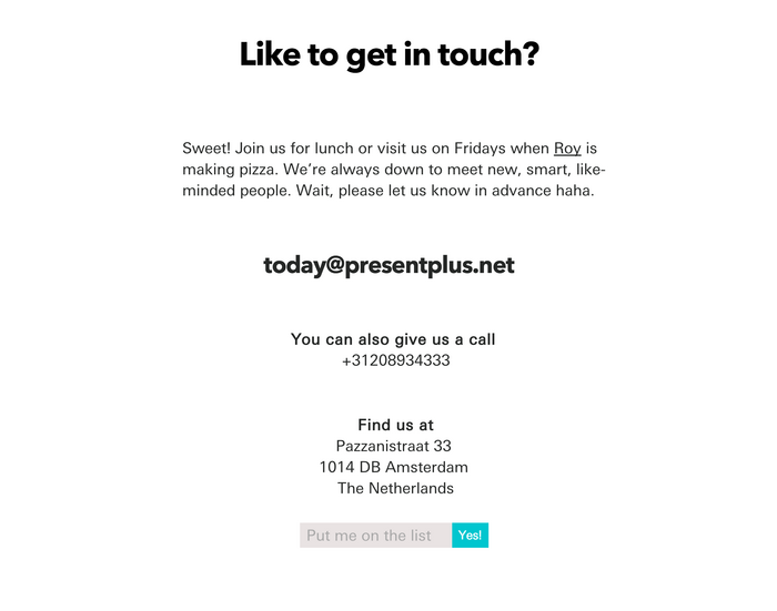 Present Plus website 3
