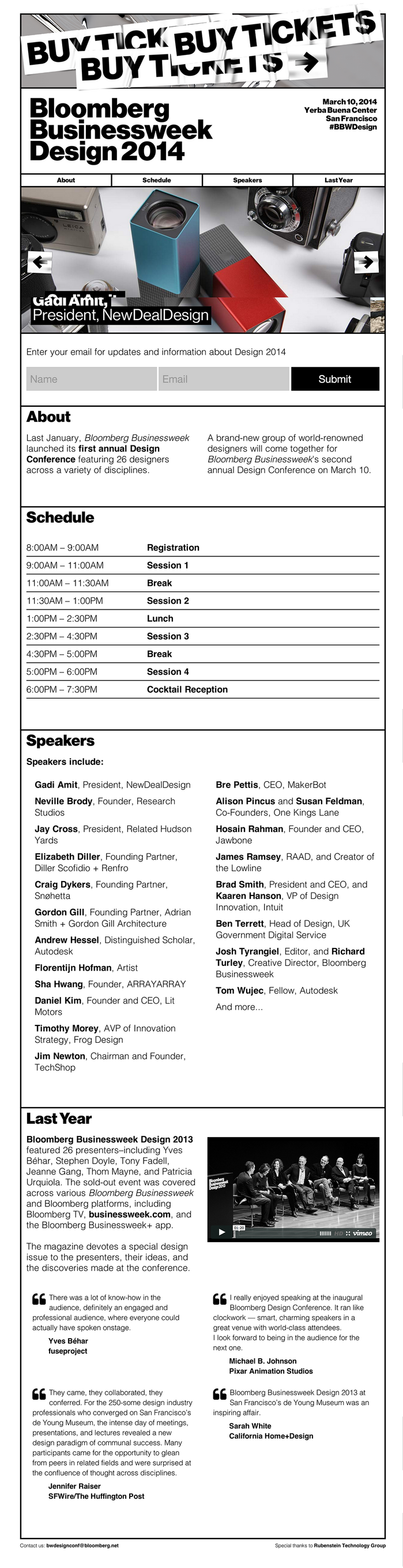 Bloomberg Businessweek Design Conference 2014 website 2