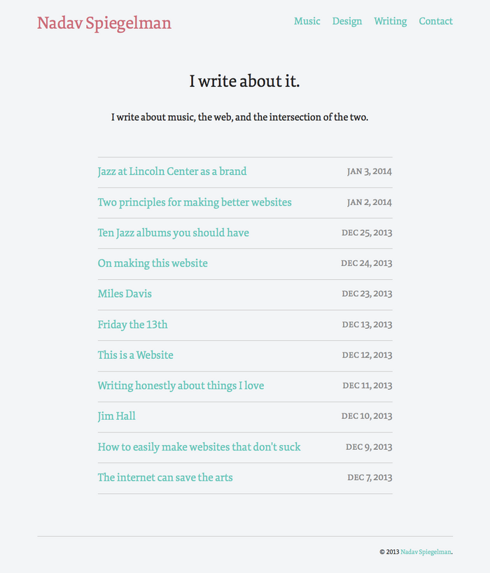 Nadav Spiegelman personal site 1