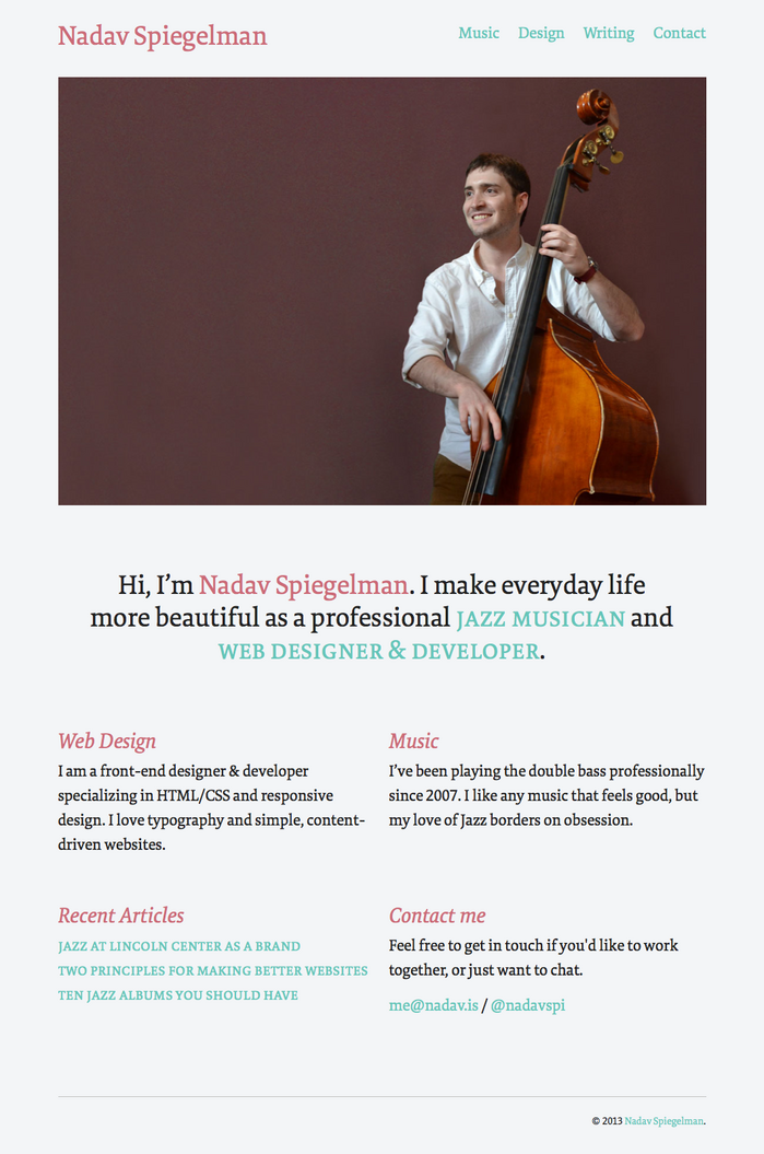 Nadav Spiegelman personal site 2