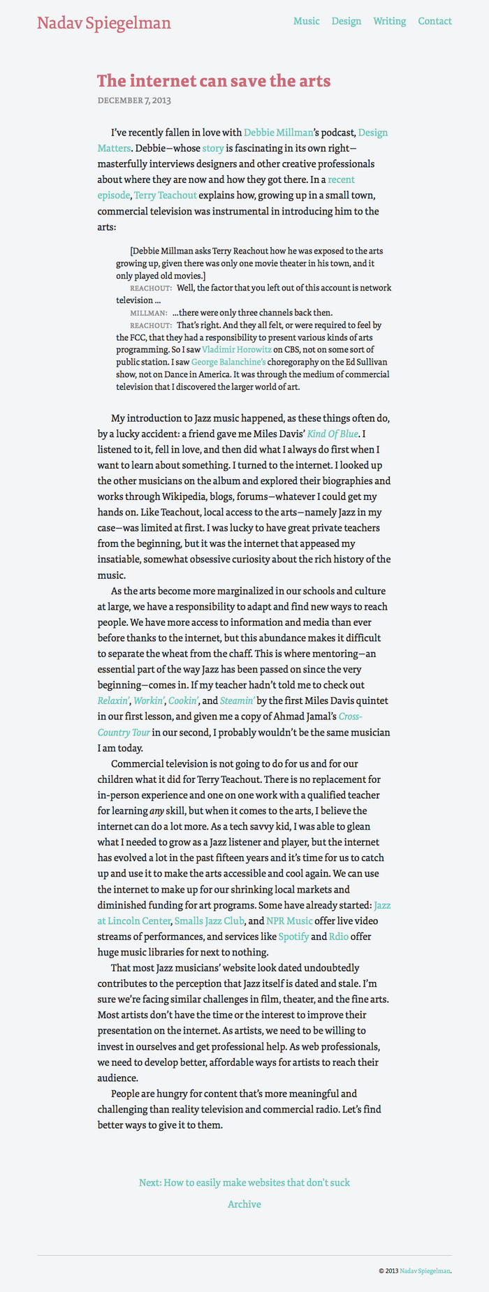 Nadav Spiegelman personal site 3