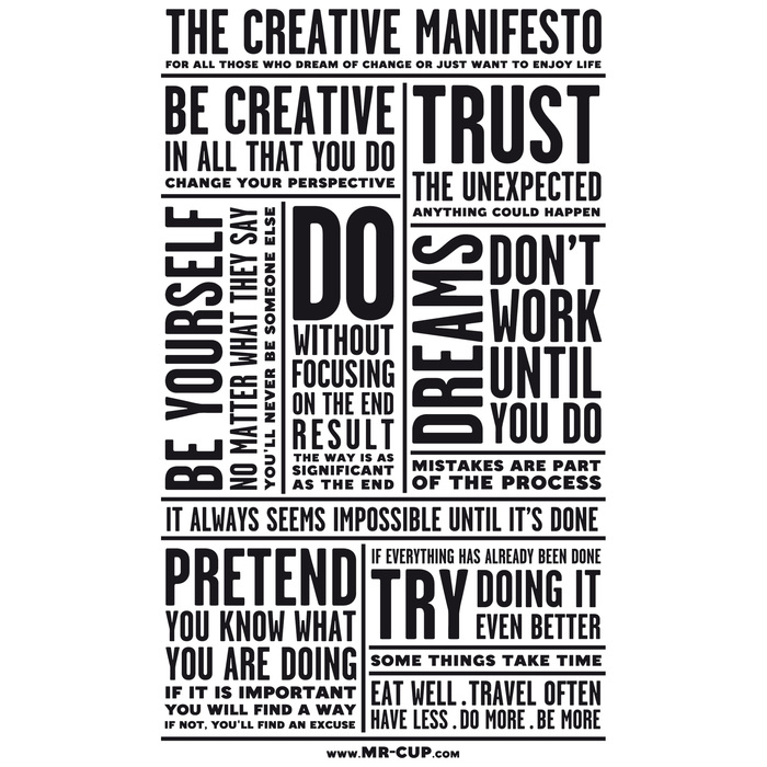 The Creative Manifesto 2