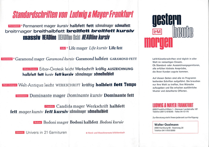 Ludwig &amp; Mayer brochure 1