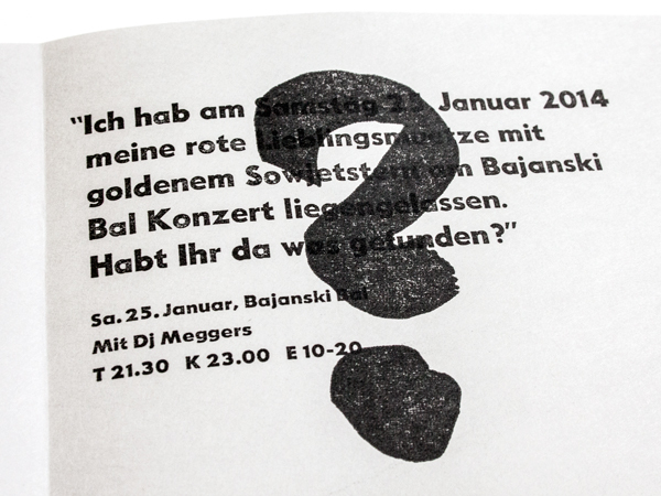 “Lost and found” Veka-Glarus Spring 2014 events poster 5