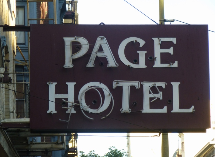 Page Hotel neon sign, San Francisco