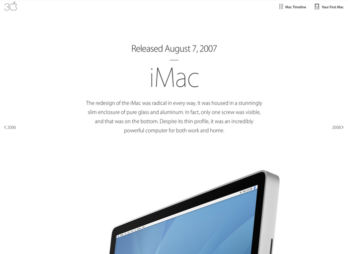 Thirty Years of Mac website 7