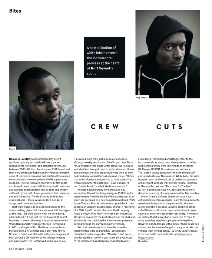 The Wire magazine, January 2013 single page